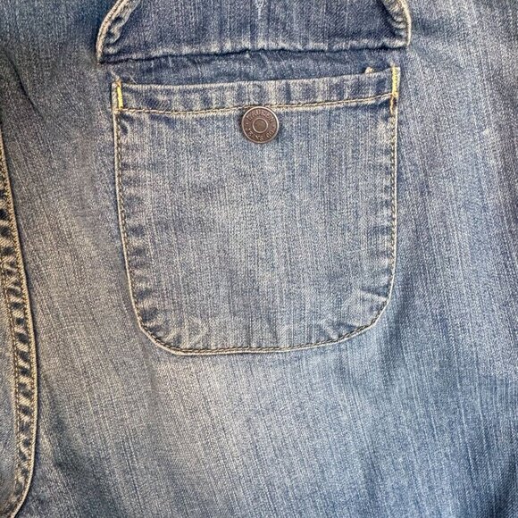 Vintage Y2K LRL Lauren Jeans Co. Western Mid Rise Wide Flare Leg Jeans Size 10 - Picture 13 of 14